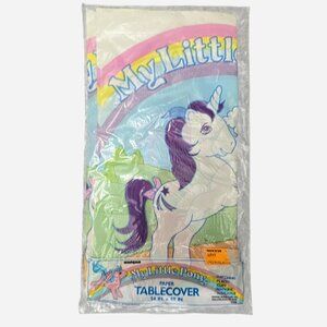 Vintage My Little Pony Paper Tablecover by Unique 54”x88” 1984 New Deadstock